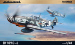 Portada de la caja de la maqueta del caza alemán Bf 109 G-6 en escala 1:48 Edición PorfiPACK de Eduard referencia 82167