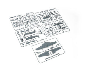 Piezas de la maqueta del caza japonés A6M2-N Rufe en escala 1:48 edición Weeknd de Eduard referencia 84208