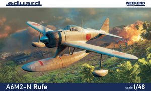 Portada de la caja de la maqueta del caza japonés A6M2-N Rufe en escala 1:48 edición Weeknd de Eduard referencia 84208