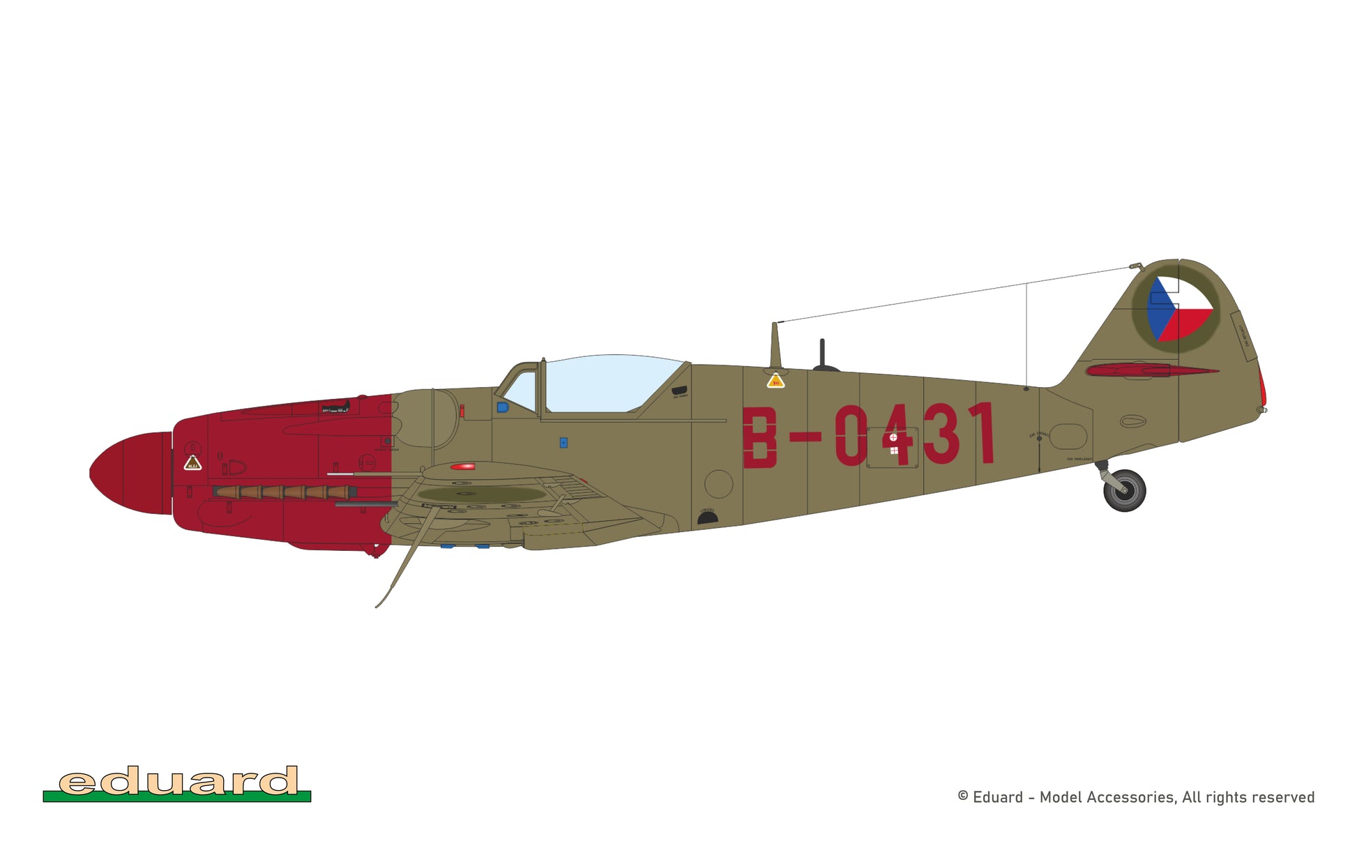 Decoración 5 de la maqueta del caza checo Avia S-199 en escala 1:48 de Eduard referencia 948012