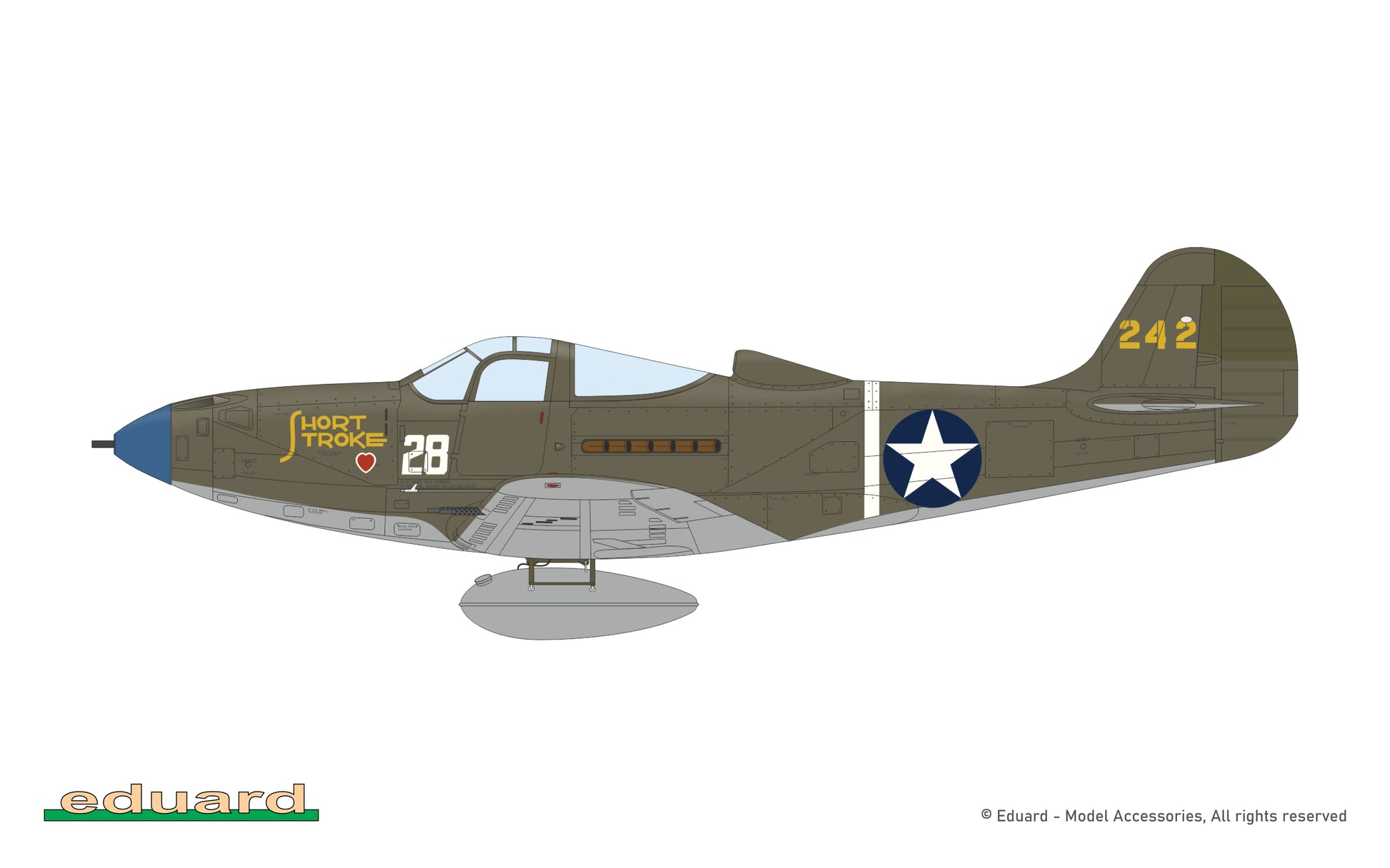 Decoración 2 de la maqueta del caza norteamericano P-39 Aircobra en versiones K y L en escala 1:48 de Eduard referencia 8463