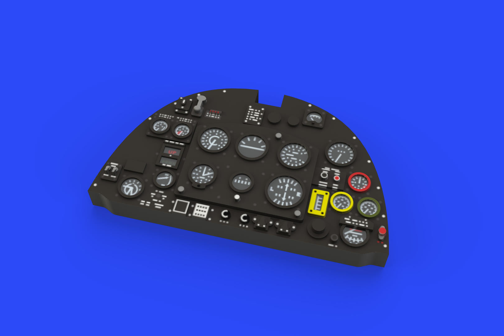 Foto del panel de instrumentos para el caza Spitfire Mk. IX tardío en escala 1:48 de Edurad referencia 644008