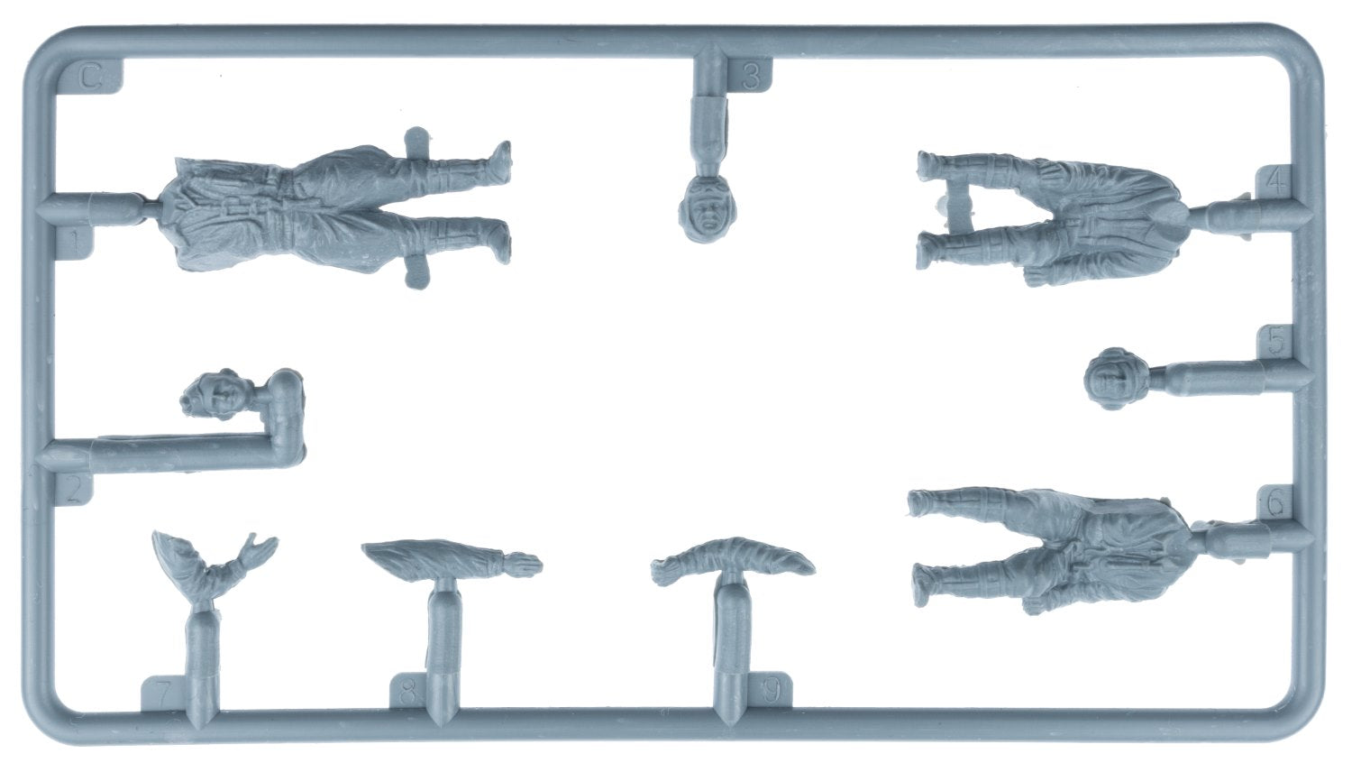 Piezas 1 de las figuras de pilotos y mecánicos alemanes de la 2ª Guerra Mundial en escala 1:48 de Miniart referencia 49026