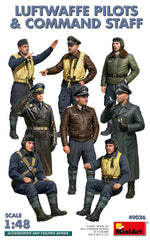 Portada de la caja de las figuras de pilotos y mecánicos alemanes de la 2ª Guerra Mundial en escala 1:48 de Miniart referencia 49026