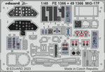 Set de fotograbados para interior y exterior del Mig-17F en escala 1:48 de Eduard referencia 491366