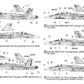 Instrucciones 1 del set de calcas para caza F/A-18 Hornet versiones A,C y D en escala 1:48 de Hi Deacl Line referencia 48-002
