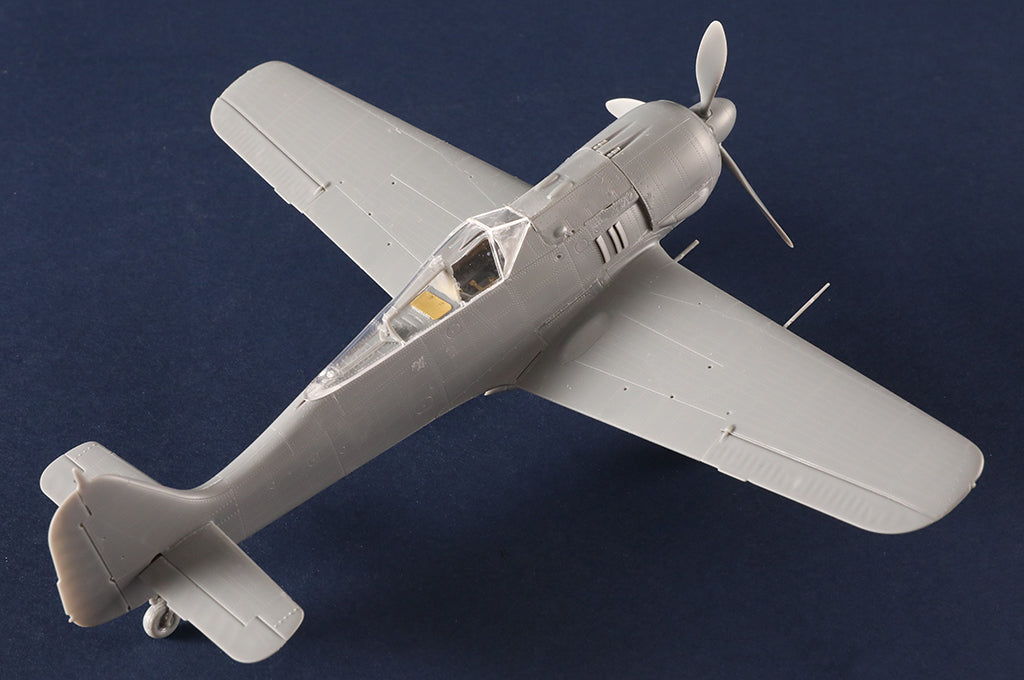 Foto trasera de la maqueta del caza alemán Fw190 A-6 en escala 1:48 de Hobby Boss referencia 81781
