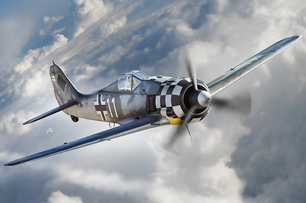 Portada de la caja de la maqueta del caza alemán Fw190 A-6 en escala 1:48 de Hobby Boss referencia 81781 