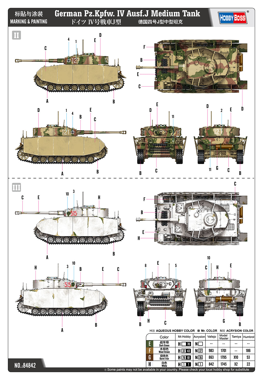 Decoración 2 de la maqueta del carro de combate alemán Panzer IV Ausf J en escala 1:48 de Hobby Boss referencia 84842