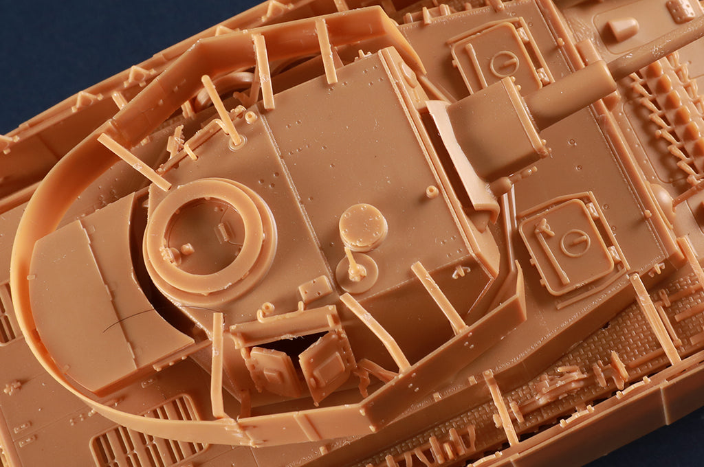 Detalle de la torreta de la maqueta del carro de combate alemán Panzer IV Ausf J en escala 1:48 de Hobby Boss referencia 84842