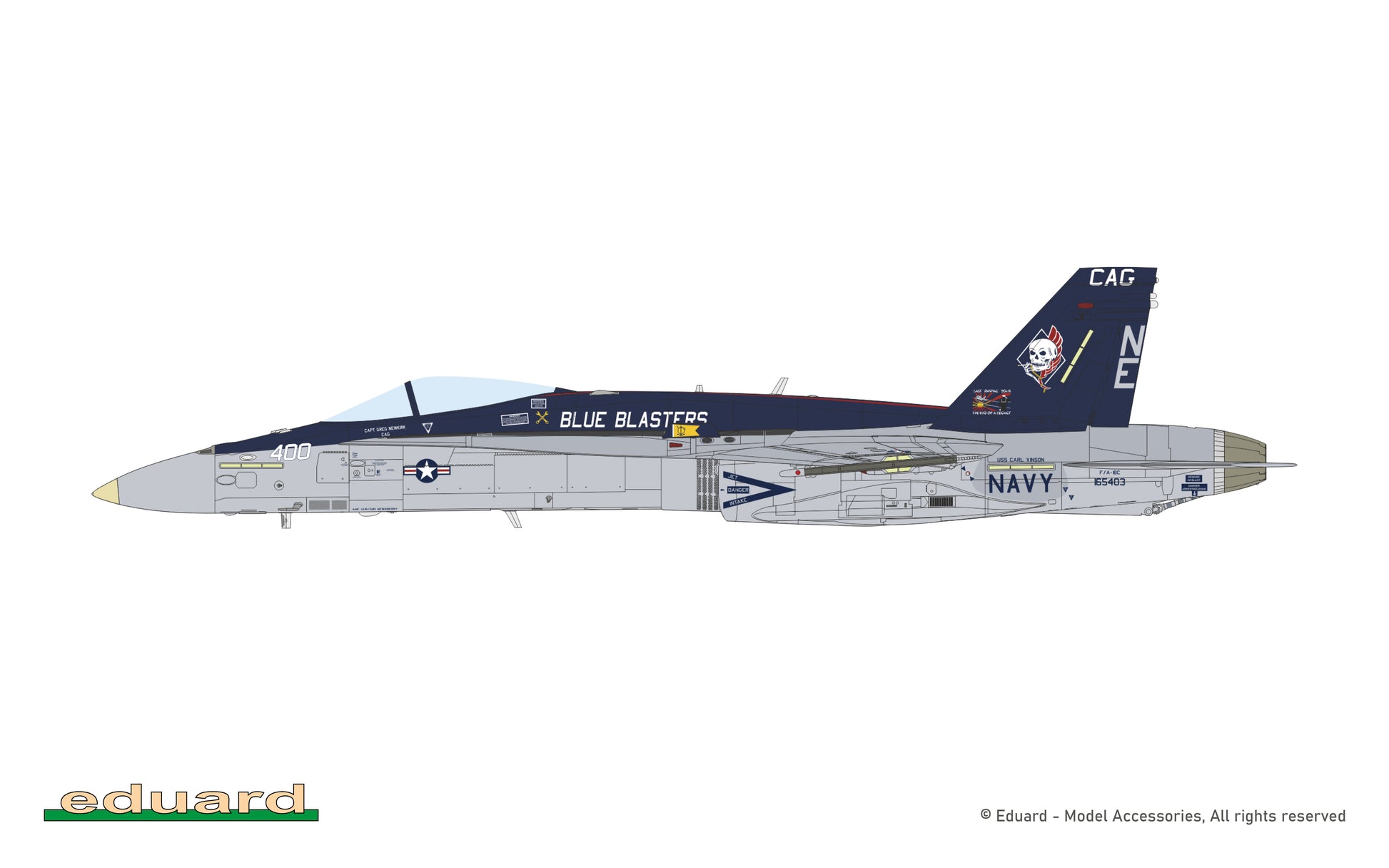 Decoración 2 de la maqueta del F-18 en edición limitada Hornet Legacy de Eduard en escala 1:48 referencua 11195