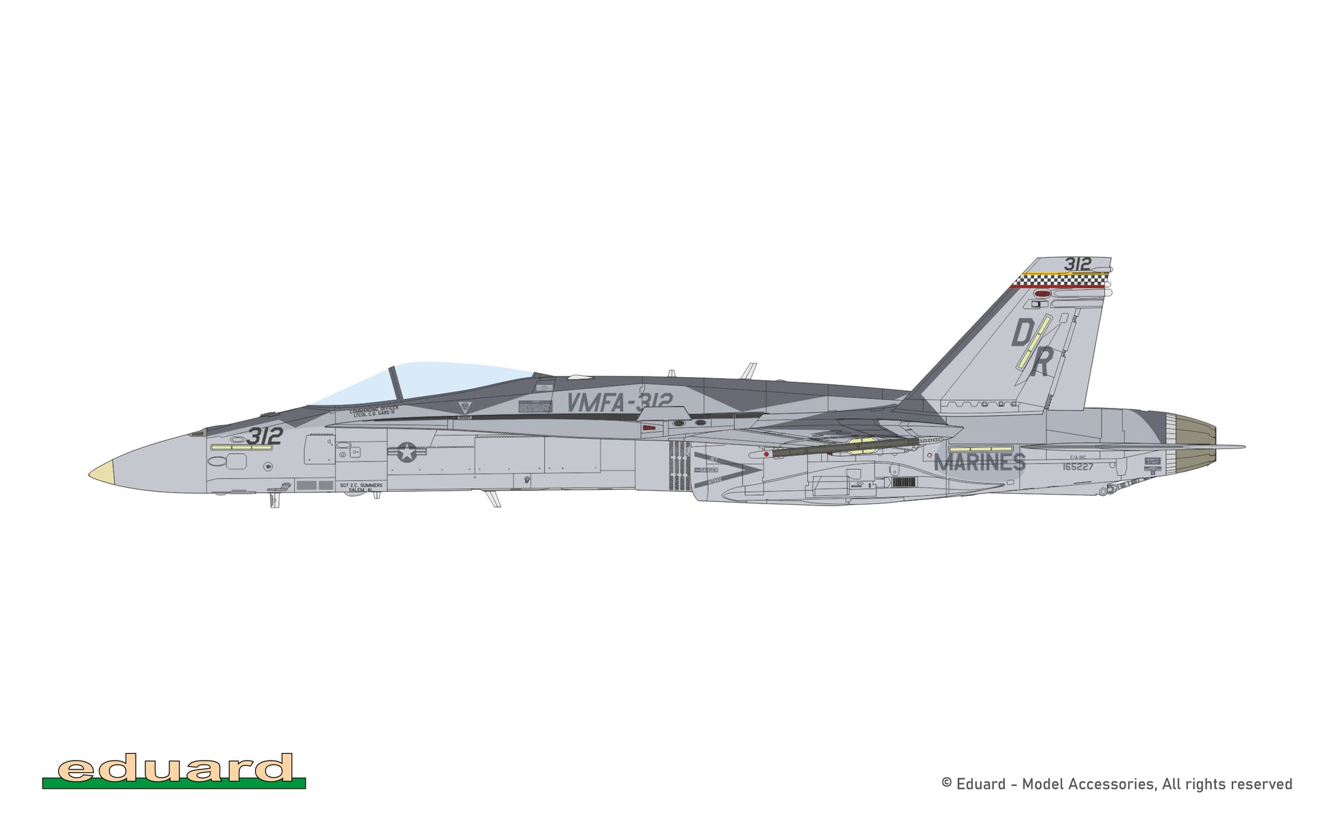 Decoración 5 de la maqueta del F-18 en edición limitada Hornet Legacy de Eduard en escala 1:48 referencua 11195