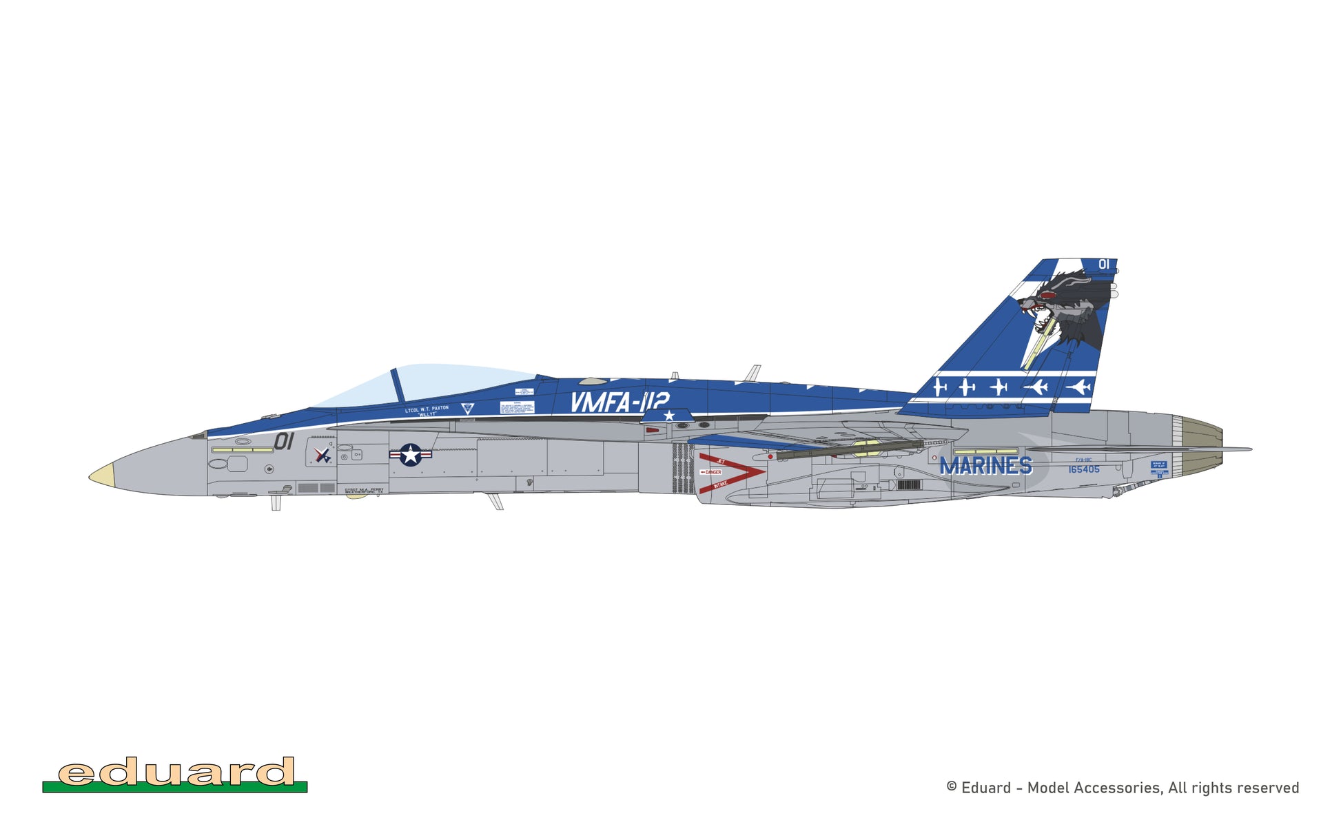 Decoración 6 de la maqueta del F-18 en edición limitada Hornet Legacy de Eduard en escala 1:48 referencua 11195
