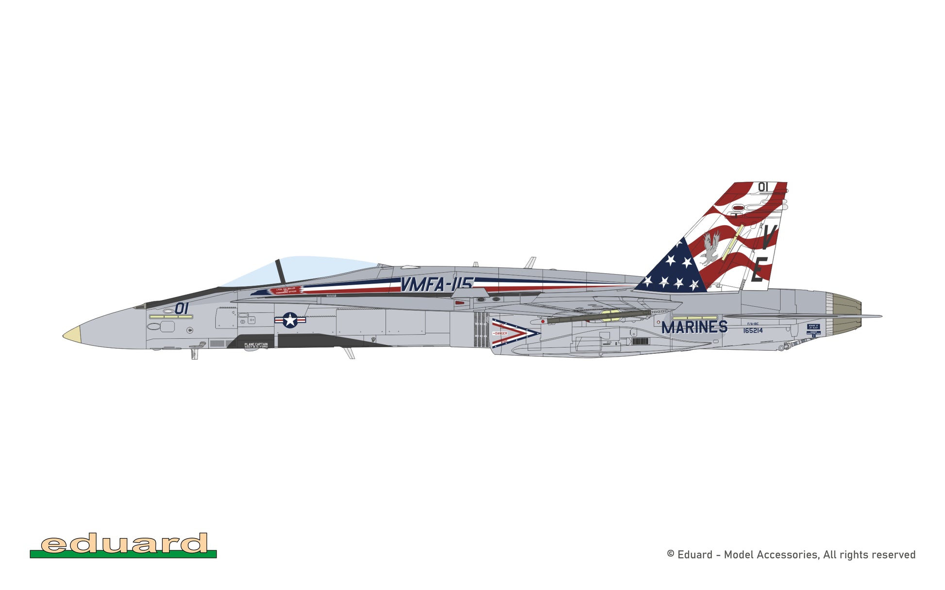Decoración 7 de la maqueta del F-18 en edición limitada Hornet Legacy de Eduard en escala 1:48 referencua 11195