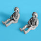 Foto figuras 1 del set de figuras de tripulación de helicóptero Black Hawk en escala 1:48 de ICM referencia 48130