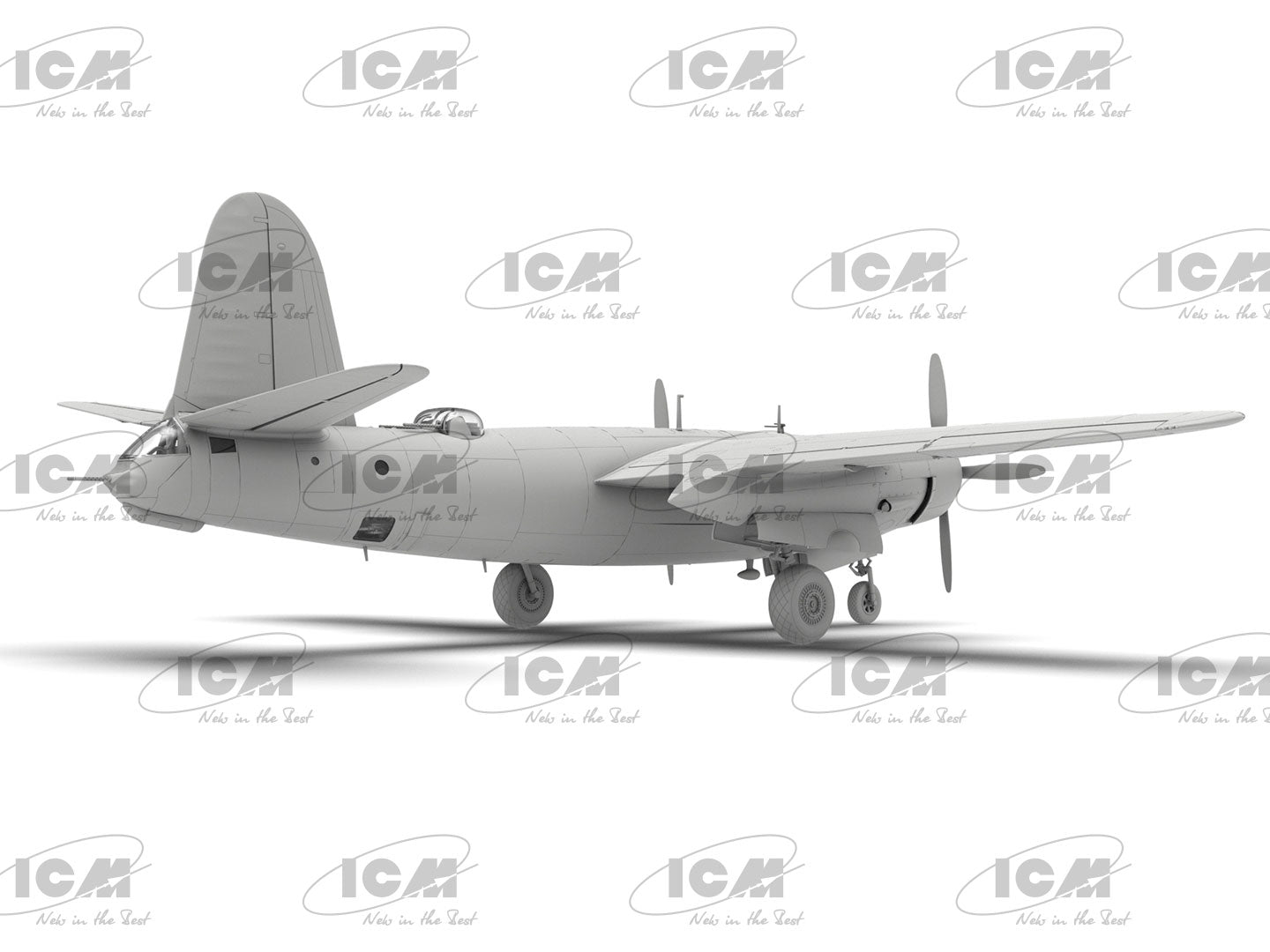 Foto lateral derecha de la maqueta del bombardero B-26G en escala 1:48 de ICM referencia 48323