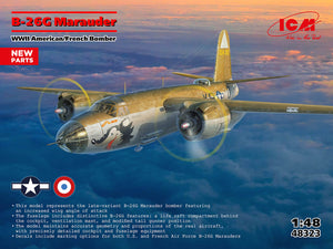 Portada de la caja de la maqueta del bombardero B-26G en escala 1:48 de ICM referencia 48323