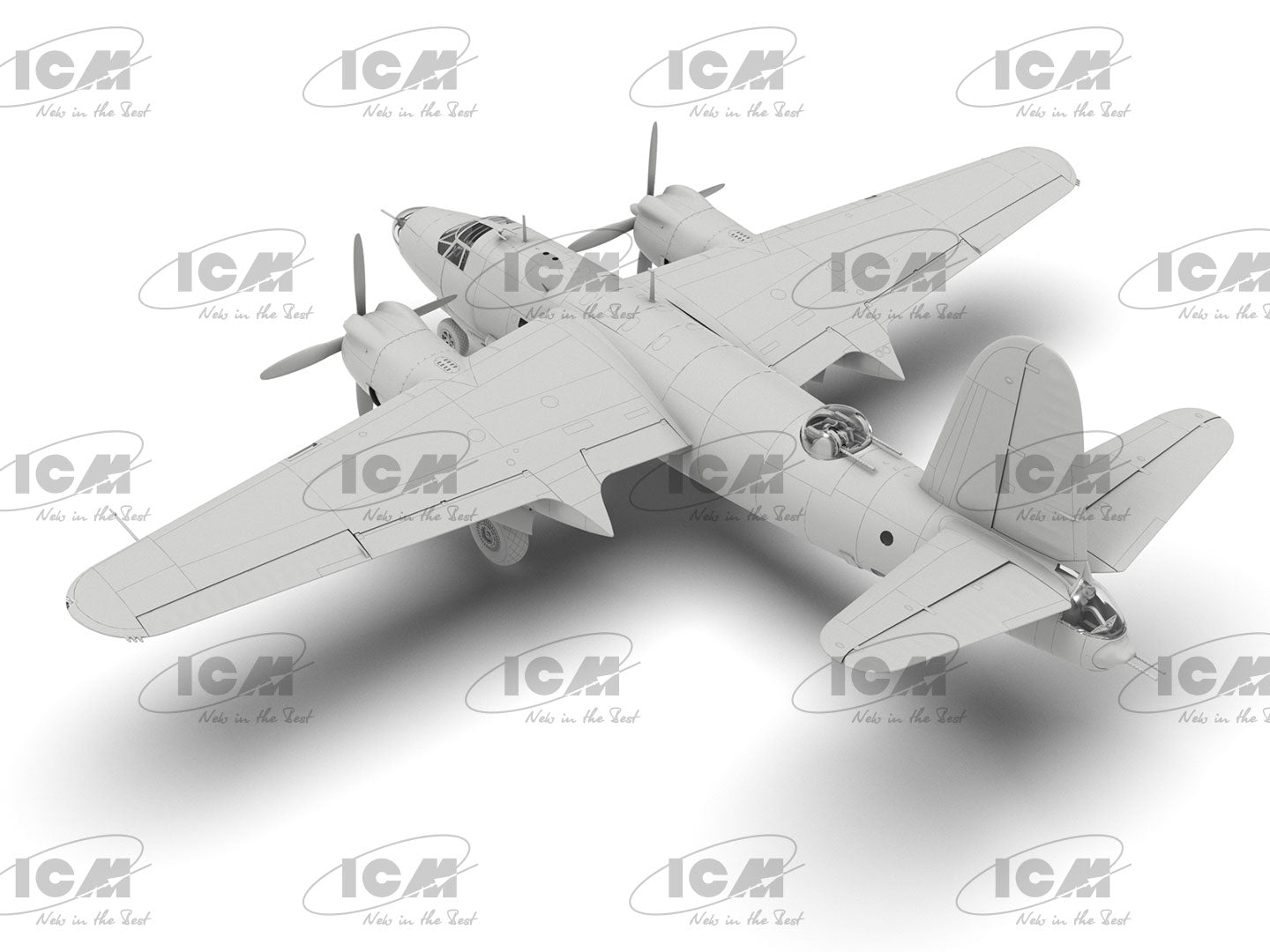 Foto trasera de la maqueta del bombardero B-26G en escala 1:48 de ICM referencia 48323