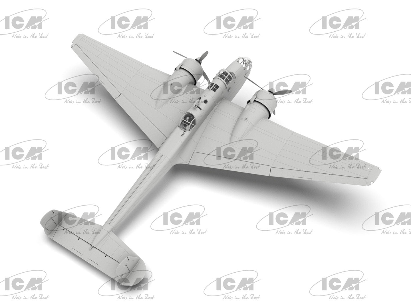 Foto trasera de la maqueta del bombardero británico HP.52 Hampden B Mk.I en escala 1:48 de ICM referencia 48352