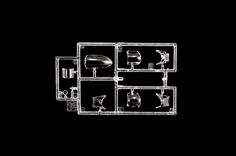 Piezas transparentes de la caja de la maqueta del caza británico Spitfire Mk.IX en escala 1:48 de Italeri referencia 2843