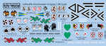 Set de calcas para cazas alemanes de la Luftwaffe durante la 2ª Guerra Mundial en escala 1:48 de Kits World referencia 148031
