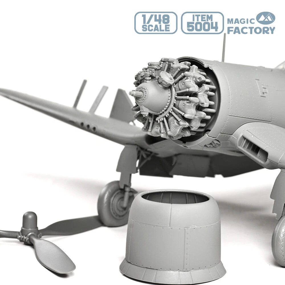 Motor de la maqueta del caza norteamericano F4U Corsair en versión inglesa en escala 1:48 de Magic Factory referencia 5004