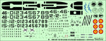 Set de calcas para maquetas en escala 1:48 del caza español F/A-18 del fabricante ModelMaker Decals referencia D48089