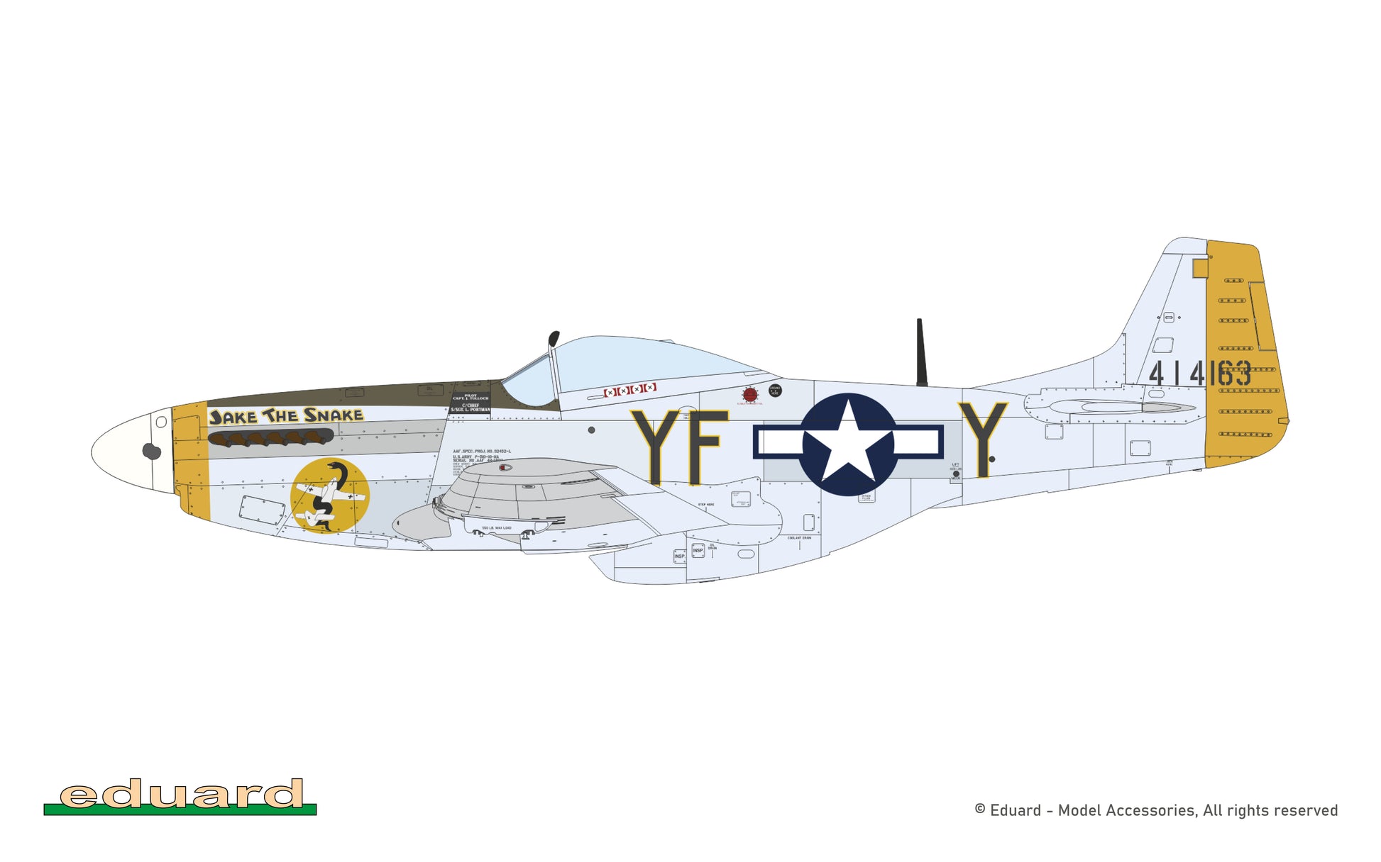 Decoración 6 de la maqueta del caza P-51 Mustang en edición especial Mighty Eight 65th Fighter Group en escala 1:48 de Eduard referencia 11196