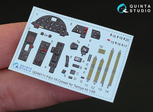 Calcas 3D para cabina y asiento del caza F4-1 Corsair de Tamiya en escala 1:48 de Quinta Studio referencia 48111