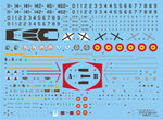 Detalle del set de calcas españolas para el caza Mirage F 1 en escala 1:48 del fabricante Series Españolas referencia 548