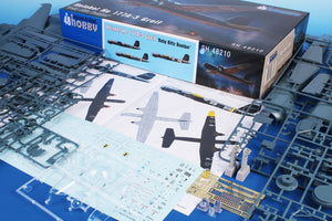 Piezas de la maqueta del bombardero alemán He177 Greif en escala 1:48 de Special Hobby referencia 48212