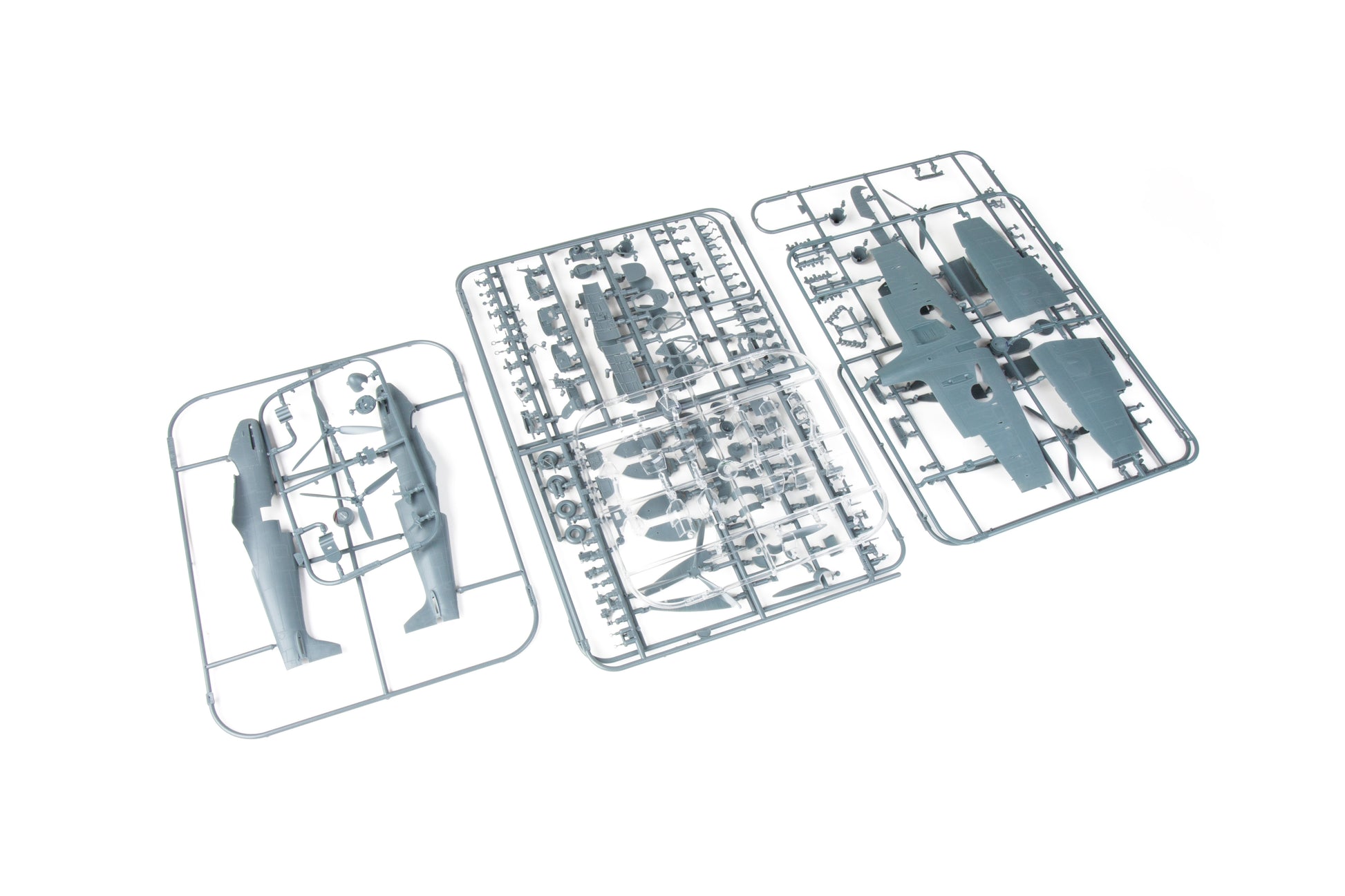Piezas de la maqueta del caza británico Spitfire Mk.I en escala 1:48 de Eduard edición Batalla de Inglaterra referencia 11197