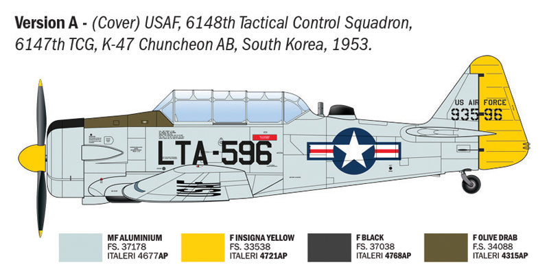 Decoración 1 de la maqueta del caza T-6G Texan en escala 1:48 de Italeri referencia 2652