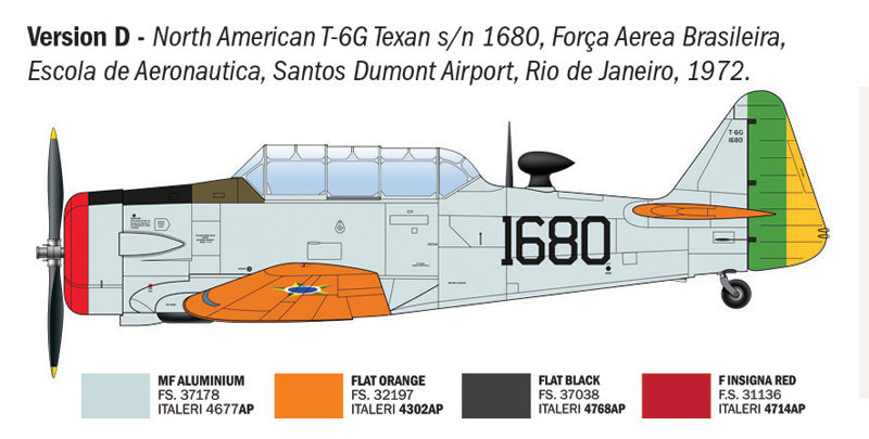 Decoración 4 de la maqueta del caza T-6G Texan en escala 1:48 de Italeri referencia 2652