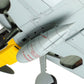 Foto detalle tren de aterrizaje de la maqueta del caza alemán Messerschmitt BF109 G-6 de producción tardía en escala 1:48 de Tamiya referencia 61128