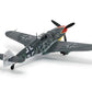 Foto trasera de la maqueta del caza alemán Messerschmitt BF109 G-6 de producción tardía en escala 1:48 de Tamiya referencia 61128
