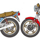 Decoraciones de la maqueta de la moto Honda CB750F de 1979 en escala 1:16 de Tamiya referencia 16020