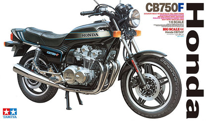 Portada de la caja de la maqueta de la moto Honda CB750F de 1979 en escala 1:16 de Tamiya referencia 16020