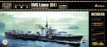 Portada de la caja de la maqueta de la edición especial del destructor británico HMS Lance en 1941 y en escala 1:700 de Flyhawk referencia FH 1115S 