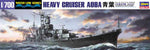 Portada de la caja de la maqueta del crucero pesado japonés Aoba en escala 1:700 de Hasegawa referencia 49347