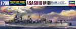 Portada de la caja de la maqueta del destructor japonés Asashio en escala 1:700 de Hasegawa referencia 49463