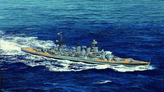 Portada de la maqueta del crucero británico HMS Hood durante el año 1941 en escala 1:700 de Trumpeter referencia 05740