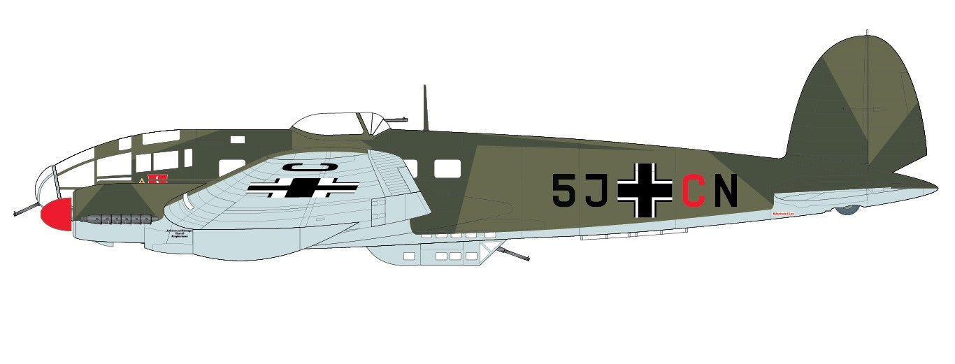 Decoración 2 de la maqueta del bombardero alemán He-111 P-2 en escala 1:72 de Airfix referencia A06014