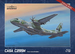 Portada de la caja del avión de transporte Casa C205M de la Fuerza Aérea Brisileña en escala 1:72 de Answer referencia 72'35