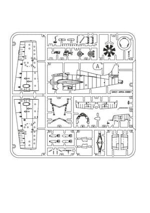 Piezas 1 de la maqueta del caza norteamericano Grumman F4F-3 Wildcat en escala 1:72 de Arma Hobby referencia 70091
