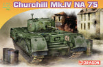 Portada de la caja de la maqueta del tanque británico Churchill Mk. IV en escala 1:72 de Dragon referencia 7507