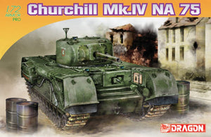 Portada de la caja de la maqueta del tanque británico Churchill Mk. IV en escala 1:72 de Dragon referencia 7507