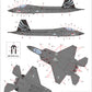 Decoraciones del set de calcas para caza Surcoreano KF-21 en su primer test en escala 1:72 de Def Model referencia JD-72009