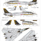 Instrucciones del set de calcas para caza embarcado F-14A del escuadrón Starfighters en escala 1:72 de Def Model referencia JD-72014