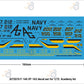 Calcas del set de calcas para caza embarcado F-14A del escuadrón Ghostriders en escala 1:72 de Def Model referencia JD-72015